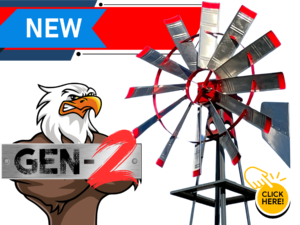 ALL NEW! (GEN-2) Pond Aeration Windmill Aerator